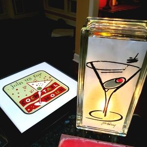 UNIQUE COCKTAIL HOUR LIGHT AND PICTURE